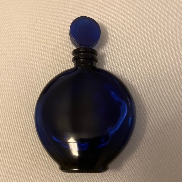 Worth Dans La Nuit Glass Art Deco Bottle Deep Cobalt Blue - 1/4 oz - Picture 1 of 5